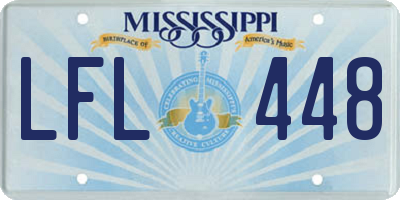 MS license plate LFL448