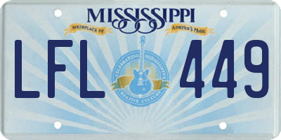 MS license plate LFL449