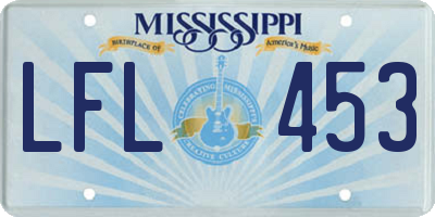 MS license plate LFL453