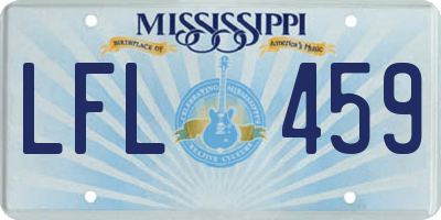 MS license plate LFL459