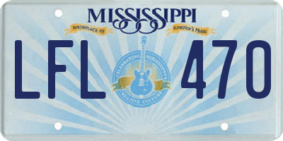 MS license plate LFL470