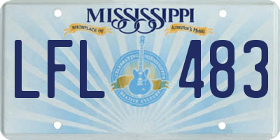 MS license plate LFL483