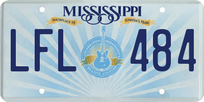 MS license plate LFL484