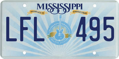 MS license plate LFL495