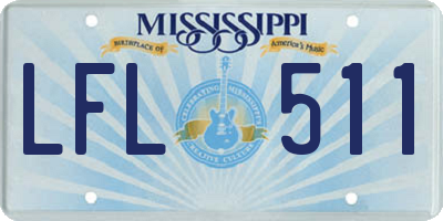 MS license plate LFL511