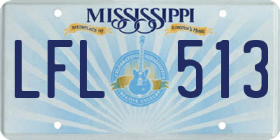 MS license plate LFL513
