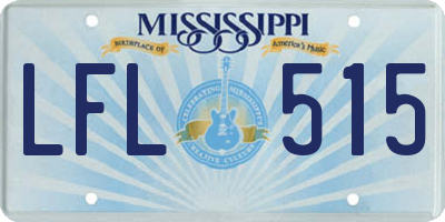 MS license plate LFL515