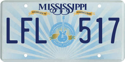 MS license plate LFL517