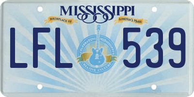 MS license plate LFL539