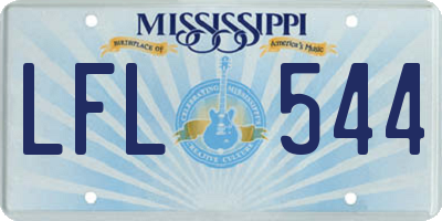 MS license plate LFL544