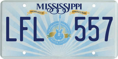 MS license plate LFL557