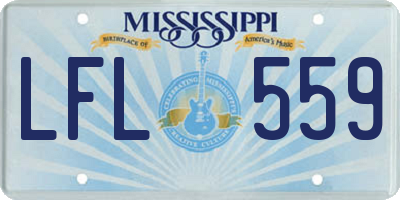 MS license plate LFL559