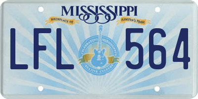 MS license plate LFL564