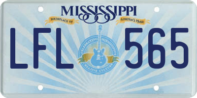 MS license plate LFL565