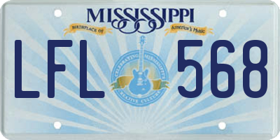 MS license plate LFL568