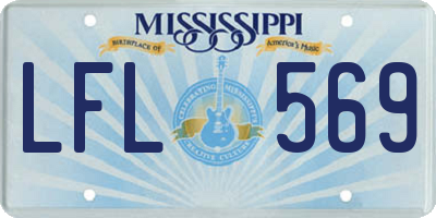 MS license plate LFL569