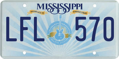MS license plate LFL570