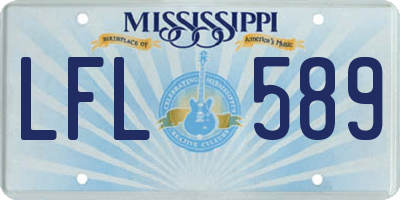 MS license plate LFL589