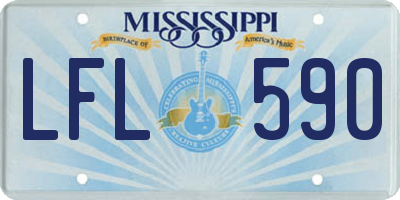 MS license plate LFL590