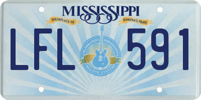 MS license plate LFL591