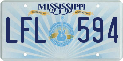 MS license plate LFL594