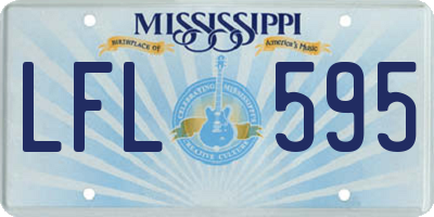 MS license plate LFL595