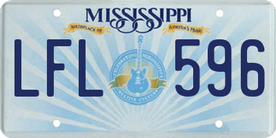 MS license plate LFL596