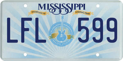 MS license plate LFL599