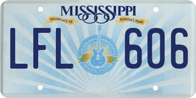 MS license plate LFL606