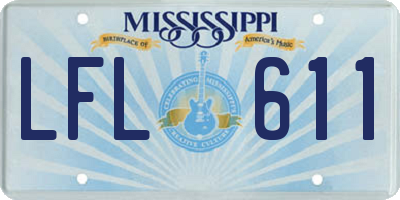 MS license plate LFL611