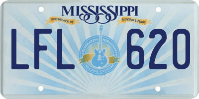 MS license plate LFL620