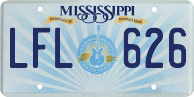 MS license plate LFL626