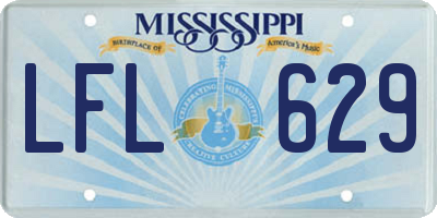 MS license plate LFL629