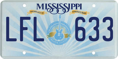 MS license plate LFL633