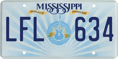 MS license plate LFL634