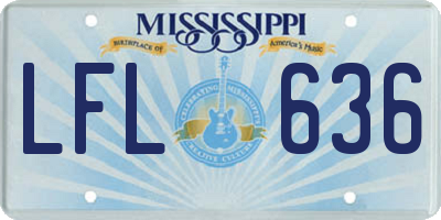 MS license plate LFL636