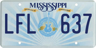 MS license plate LFL637
