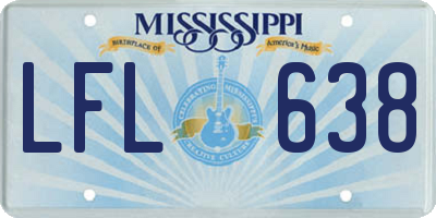 MS license plate LFL638