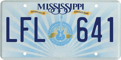 MS license plate LFL641