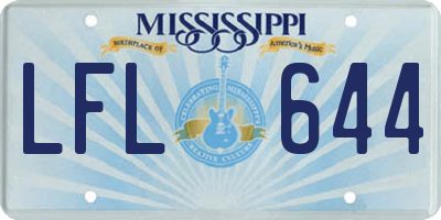 MS license plate LFL644