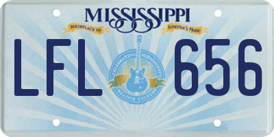 MS license plate LFL656