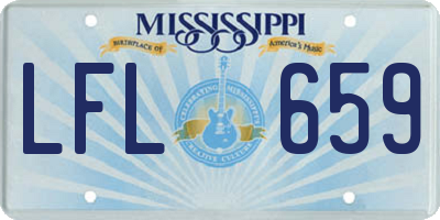 MS license plate LFL659