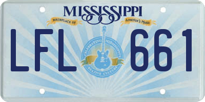 MS license plate LFL661