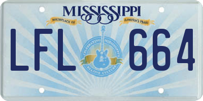 MS license plate LFL664