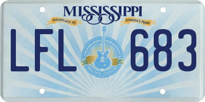 MS license plate LFL683
