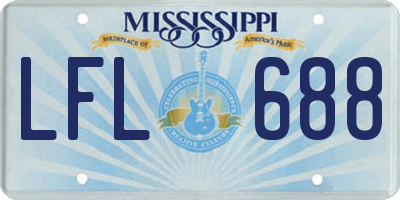 MS license plate LFL688
