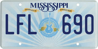 MS license plate LFL690