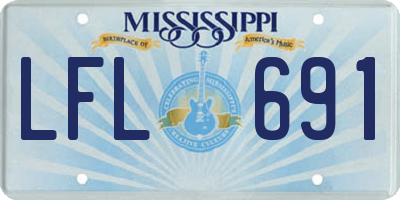 MS license plate LFL691