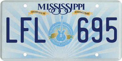 MS license plate LFL695