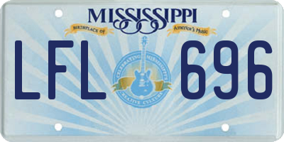 MS license plate LFL696